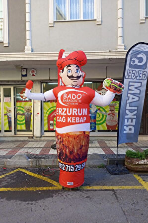 KİŞİYE ÖZEL TASARIM VE BASKILAR İLE 3 METRE BOYUNDA MDF ALT TABLA REKLAM BALONU