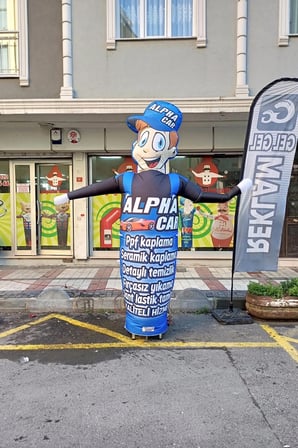 KİŞİYE ÖZEL TASARIM VE BASKILAR İLE 3 METRE BOYUNDA MDF ALT TABLA REKLAM BALONU