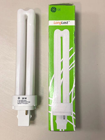 10 ADET  G/E PLC LAMBA 26W/830 2P 3000 KELVİN 1800 LÜMEN SARI