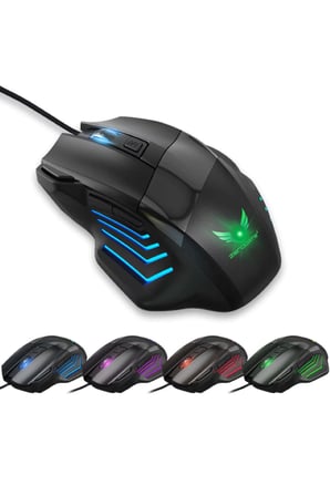 G200 RGB Işıklı 7 Tuşlu 2400 DPI Ergonomik Gaming Oyuncu Mouse - Çift Ateş Özellikli
