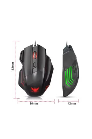 G200 RGB Işıklı 7 Tuşlu 2400 DPI Ergonomik Gaming Oyuncu Mouse - Çift Ateş Özellikli