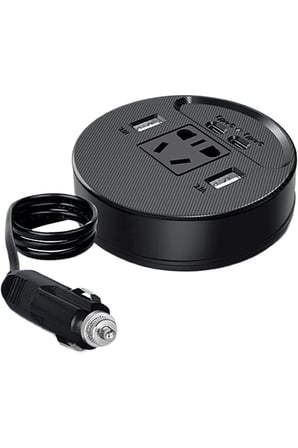 Araç Güç İnvertörü Şarj Cihazı 12-24V 150W 220V Çip Korumalı 2 Adet USB 2 Adet Type-C 3.1A