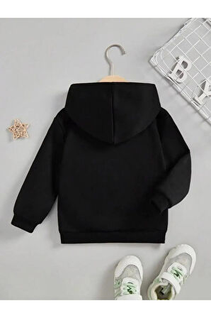 Anime Baskılı Çocuk Kapşonlu Sweatshirt