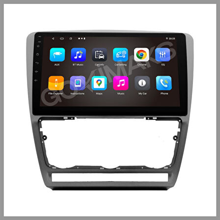 GOVİMAKS SKODA OCTAVİA 2005-2012 UYUMLU GRI 8GB RAM 128GB HAFIZA ANDROID MULTIMEDIA TEYP
