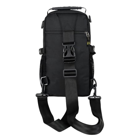 4912 Su Geçirmez Çok Bölmeli Siyah Çapraz Unisex Göğüs ve Mini Sırt Çantası (Body Bag)