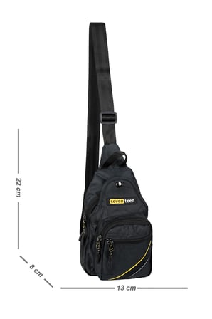4955 Suya Dayanıklı Siyah Çok Bölmeli Çapraz Askılı Göğüs ve Omuz Çantası (Body Bag)