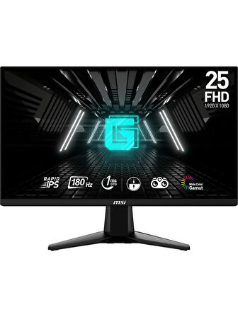 MSI G255F 24.5" 1 ms Full HD IPS 180 Hz Oyuncu Monitörü