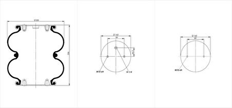 G2b220-4c 2katlı Halı Sıkma Körüğü-dorse Dingil Kaldırma 2c21210p01/2dc-220-4c/p30.2211.p01/fd200-19