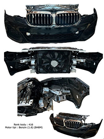 BMW 5 Serisi G30 LCI 2020 ve Sonrası Uyumlu Ön Tampon Panel Radyatör Seti (Dolu)