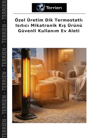 Özel Üretim Dik Termostatlı Isıtıcı Mikatronik Kış Ürünü Güvenli Kullanım Ev Aleti