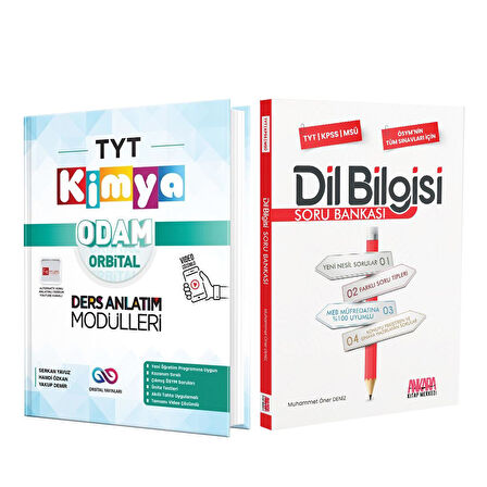 Orbital TYT Kimya Konu ve AKM Dil Bilgisi Soru Bankası Seti 2 Kitap