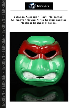 Eğlence Aksesuarı Parti Malzemesi Animasyon Ürünü Ninja Kaplumbağalar Maskesi Raphael Maskesi