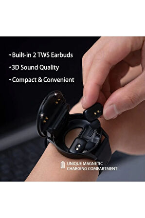 Uzun Pil Ömrü ve Bluetooth Kulaklık Özellikli G5 Watch Buds Akıllı Saat - iOS & Android