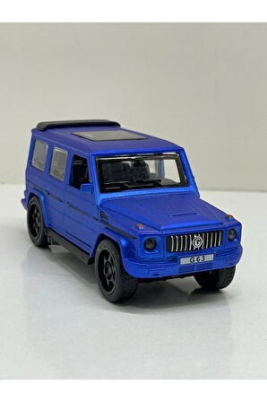 Mercedes G63 Mavi Metalik  Metal Sesli Işıklı Diest Car Oyuncak model Araba 12 cm