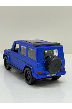 Mercedes G63 Mavi Metalik  Metal Sesli Işıklı Diest Car Oyuncak model Araba 12 cm