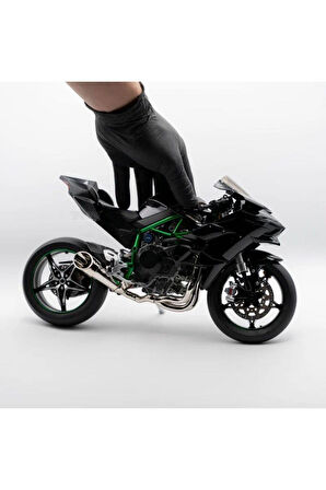KAWASAKİ H2R 1/6 MOTOR MAKET - İSİKLİ SESLİ BENZİNLİ EGZOZ DUMANLİ (VİDEOYU İZLEYİN)