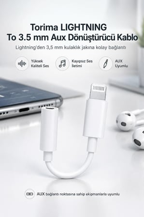 Premium Kulaklık Dönüştürücü İphone 7 Aux JBC100 Beyaz Ara Kablo Taşınabilir Ek Ses Aparatı