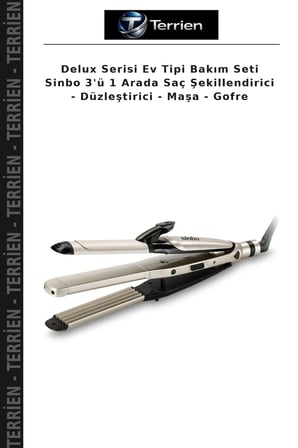 Delux Serisi Ev Tipi Bakım Seti Sinbo 3'ü 1 Arada Saç Şekillendirici - Düzleştirici - Maşa - Gofre