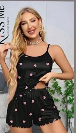 LİKRALI ŞORTLU GECELİK TAKIMI