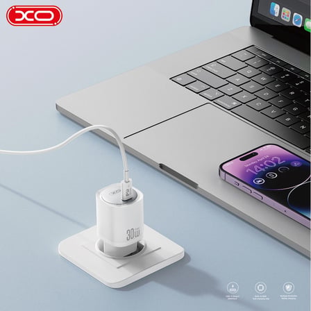 Telefon Başlığı Taşınabilir Başlık Teknoloji Aleti CE20(EU) 30W GaN PD Süper Hızlı Şarj Adaptörü