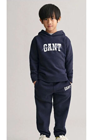Erkek Çocuk Desenli  Kışlık Pamuklu Sweatshirt Eşofman Alt-üst Takım