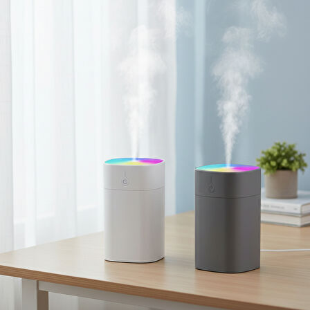 400ML RGB Işıklı Süper Sessiz USB Hava Nemlendirici & Aroma Difüzör