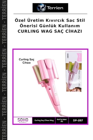 Özel Üretim Kıvırcık Sac Stil Önerisi Günlük Kullanım CURLING WAG SAÇ CİHAZI