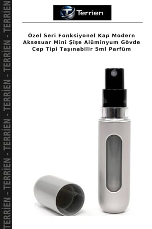 Özel Seri Fonksiyonel Kap Modern Aksesuar Mini Şişe Alüminyum Gövde Cep Tipi Taşınabilir 5ml Parfüm