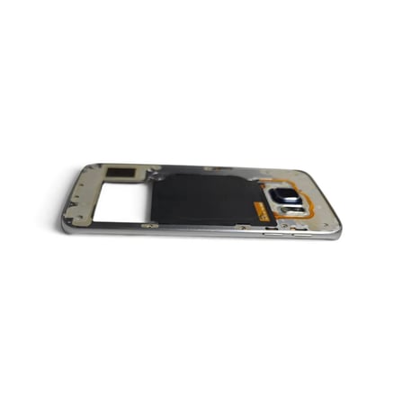 G925 Orta Kasa Galaxy S6 Edge Uyumlu Siyah Renk Orta Kasa Çerçeve + Ses Açma ON OFF Tuş Plastik Kamera Camı ve Hoparlör