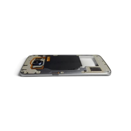 G925 Orta Kasa Galaxy S6 Edge Uyumlu Siyah Renk Orta Kasa Çerçeve + Ses Açma ON OFF Tuş Plastik Kamera Camı ve Hoparlör
