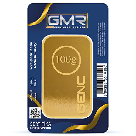 RimaGold 100 gr 24 Ayar 999.9 Milyem GMR Gram Altın
