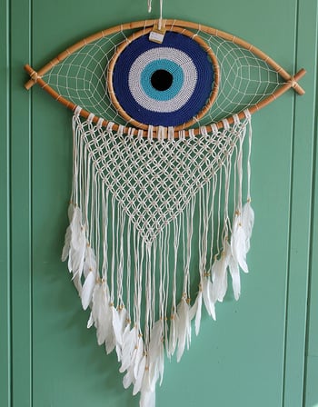 Özel Üretim Salon Aksesuarı Ev Dekorasyonu Tarz Obje Rüya Kapanı Düş Kapanı Dream Catcher Roshıta-34