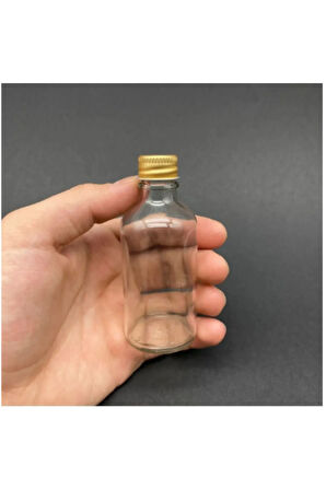 3 Adet 50ml Küçük Gold Kapak Oda Kokusu Şişesi 3x50ml