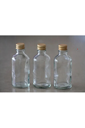 3 Adet 50ml Küçük Gold Kapak Oda Kokusu Şişesi 3x50ml