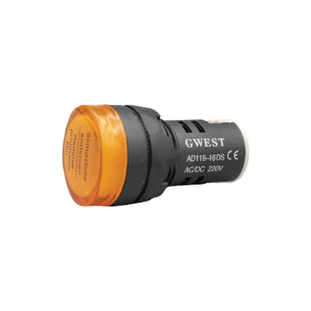 22MM 220V. LEDLİ SİNYAL LAMBASI 5 ADET Sarı