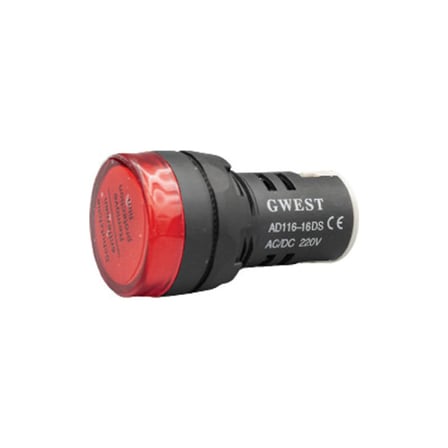 22MM 220V. LEDLİ SİNYAL LAMBASI 5 ADET Kırmızı
