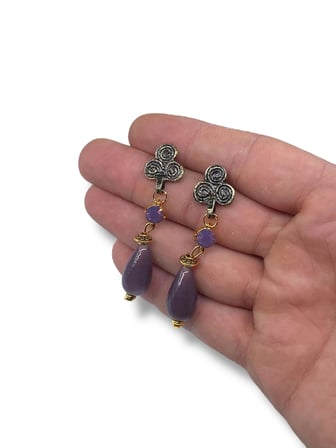 El Yapımı Tasarım Boncuk Küpe Şık Hediyelik