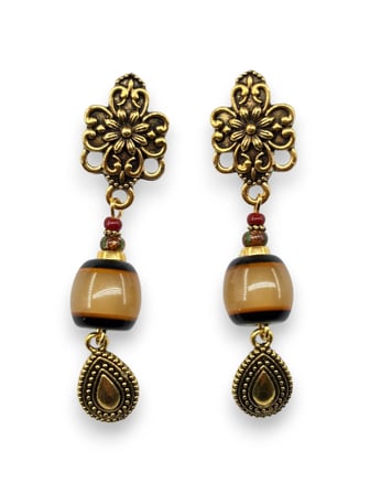 Boncuk Ay Küpe Şık Hediye