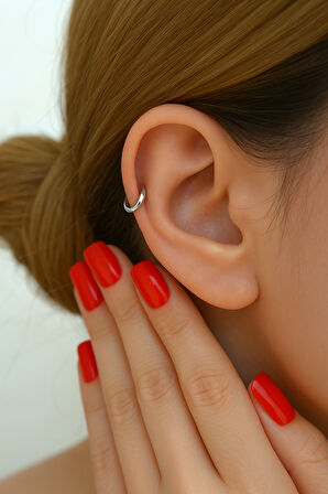 Gümüş Renk 6 mm Mini Halka Piercing Forward Helix Tragus Piercing Daith Helix