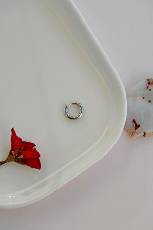 Gümüş Renk 6 mm Mini Halka Piercing Forward Helix Tragus Piercing Daith Helix