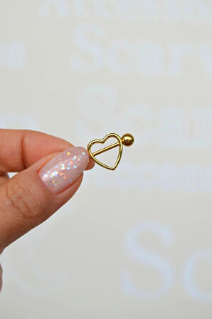 Kalpli Göğüs Piercingi | 316L Çelik 13 mm