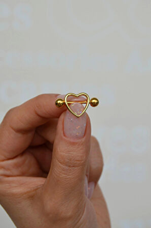 Kalpli Göğüs Piercingi | 316L Çelik 13 mm