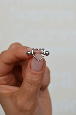 Kalpli Göğüs Piercingi | 316L Çelik 13 mm