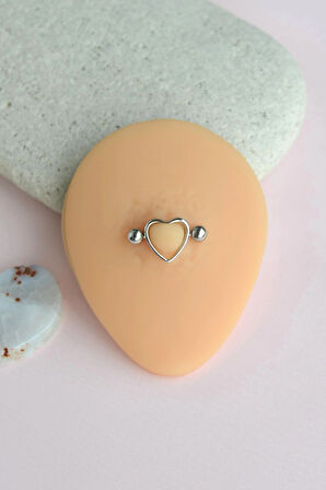 Kalpli Göğüs Piercingi | 316L Çelik 13 mm