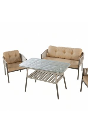 GALATA 2+1+1+MASA(70*120) BAHÇE BALKON MUTFAK TAKIMI,BEJ
