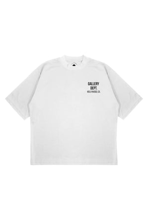 Unisex Oversize GALLERY DEPT HOLLYWOOD Baskılı Boxy Fit Kalın Kumaşlı (240gsm) T-shirt