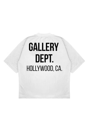 Unisex Oversize GALLERY DEPT HOLLYWOOD Baskılı Boxy Fit Kalın Kumaşlı (240gsm) T-shirt