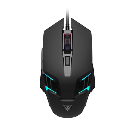 GAMDIAS AURA GS4, Çok Renkli Aydınlatma,  USB Kablolu, 6 Tuşlu, Gaming Mouse, 3.600 DPI, Siyah