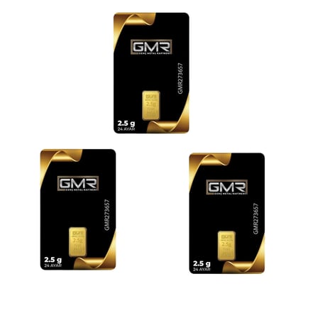 3 Adet 2.5 Gr 24 Ayar Altın (995)