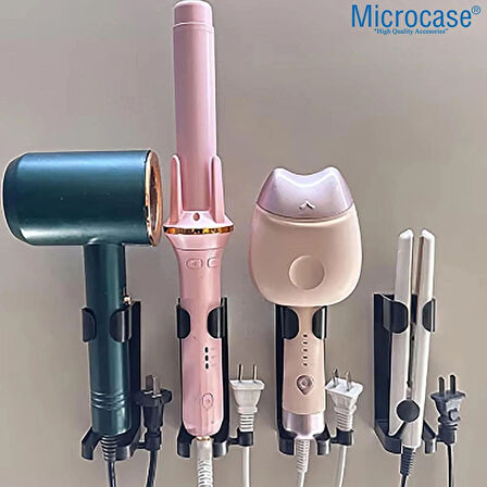 Microcase Saç Bigudisi ve Saç Düzleştiriciler için Askı Aparatı Tutucu - BEYAZ AL4984